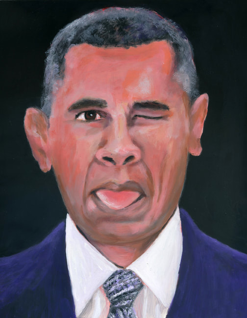Obama — oil on panel