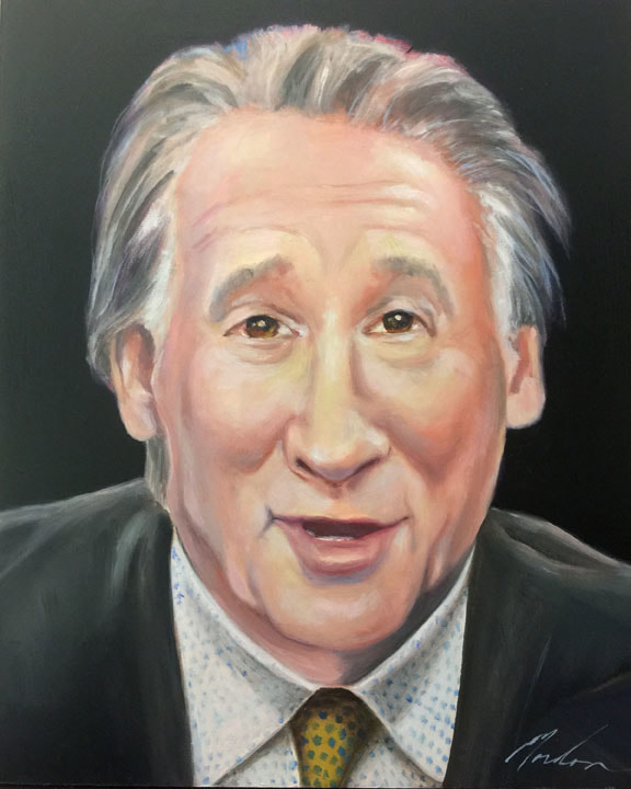Bill Maher — oil on panel