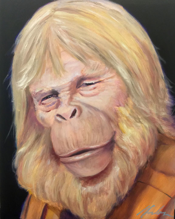 Dr Zaius — oil on panel