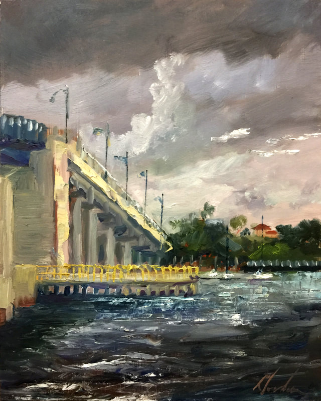 Bridge to Snook Island — oil on panel