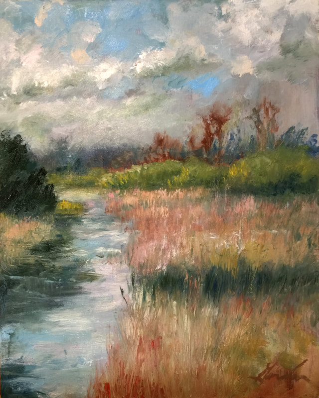 Loxahatchee day — oil on panel