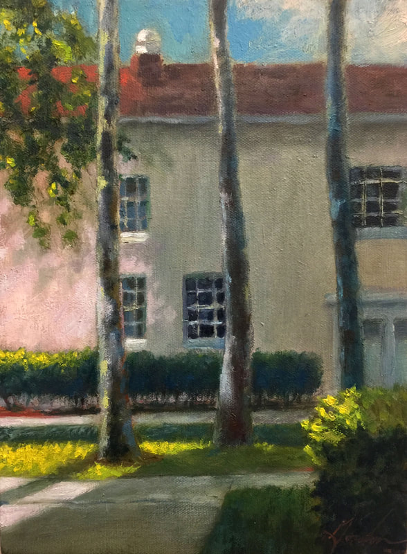 Old School Square — oil on canvas