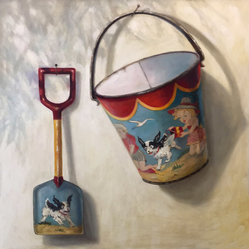 Antique Beach Pail — oil on canvas