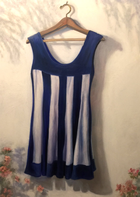 Blue& White — oil on canvas