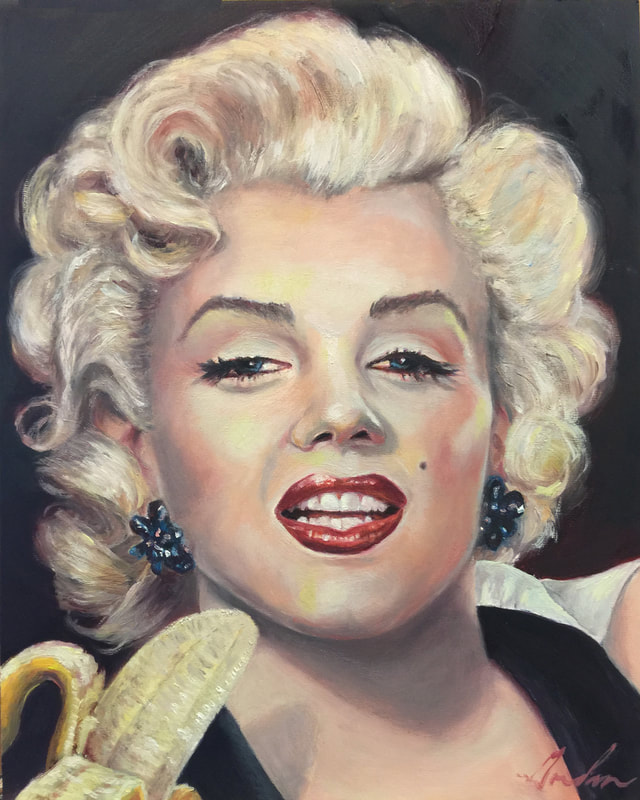 Marilyn — oil on panel