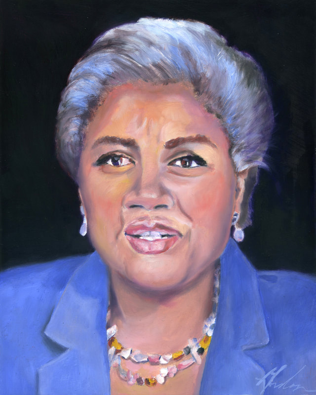 Donna Brazile — oil on panel