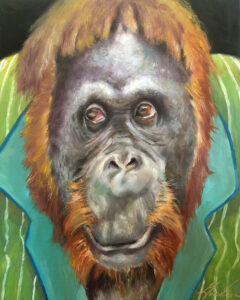 Orangutan — oil on panel