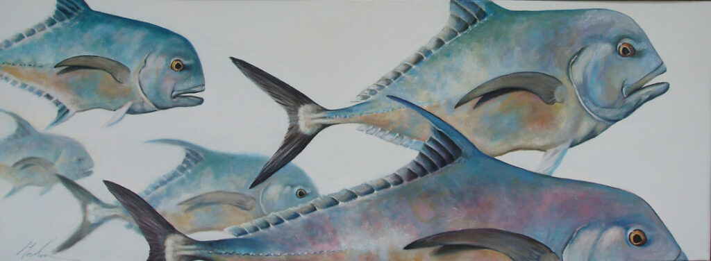 African Pompanos — acrylic on canvas