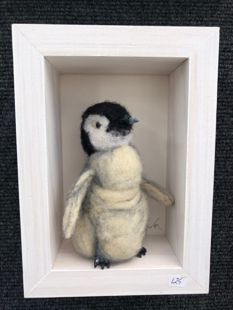 Penguin #2 — needlefelted wool