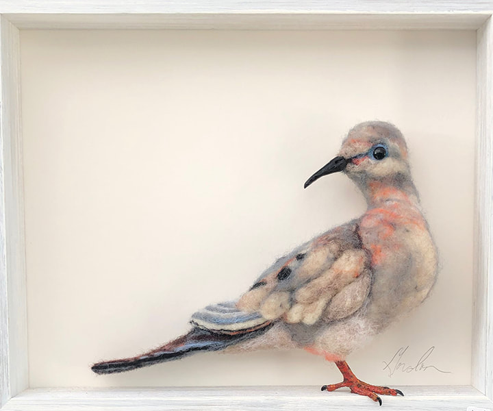 Morning Dove — needlefelted wool