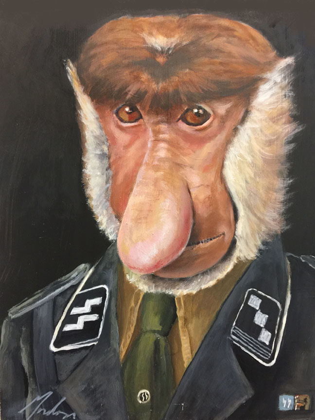 Naughty — oil on panel