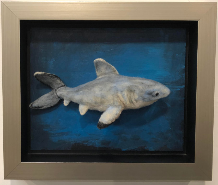Shark — needlefelted wool