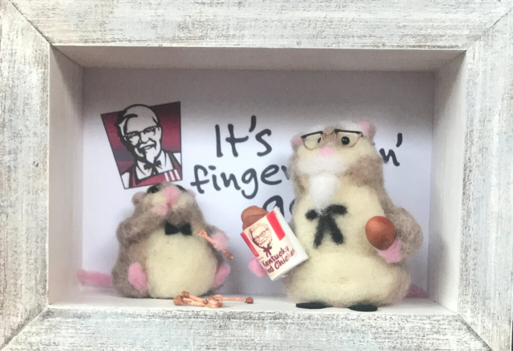 KFC — needlefelted wool