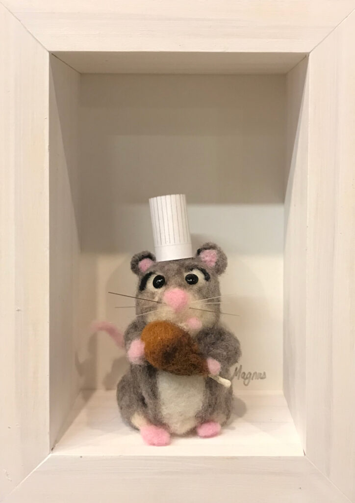 Chef — needlefelted wool