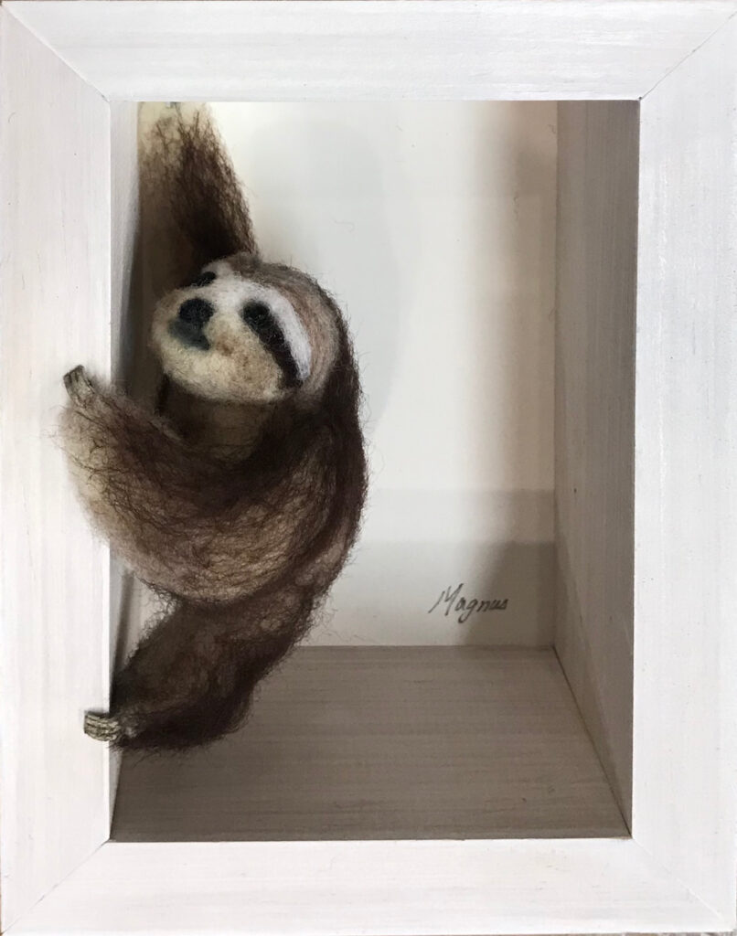 Sloth — needlefelted wool