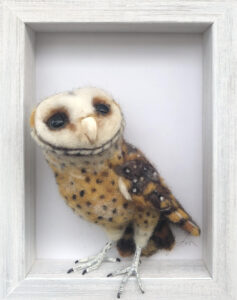 Barn Owl — needlefelted wool
