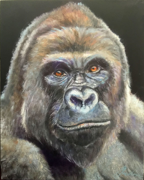 Harambe — oil on panel