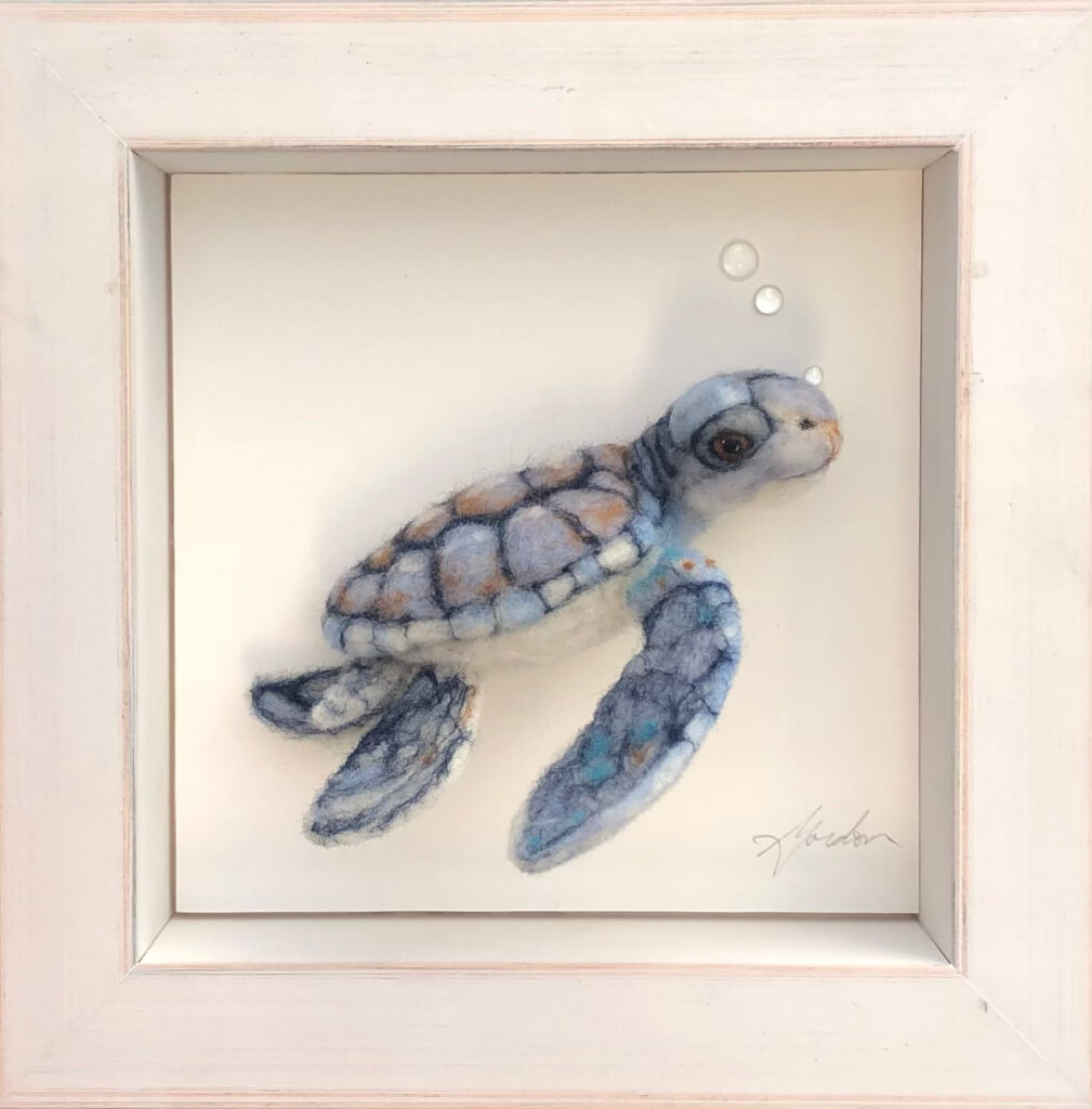 Baby Turtle — needlefelted wool
