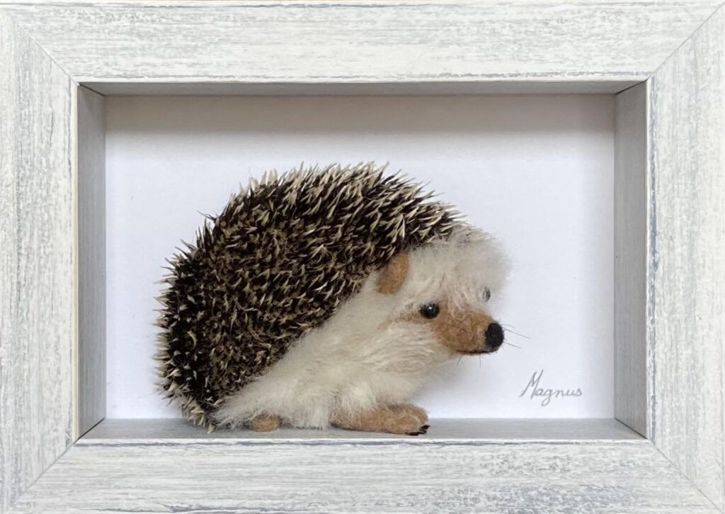 Hedgehog — needlefelted wool