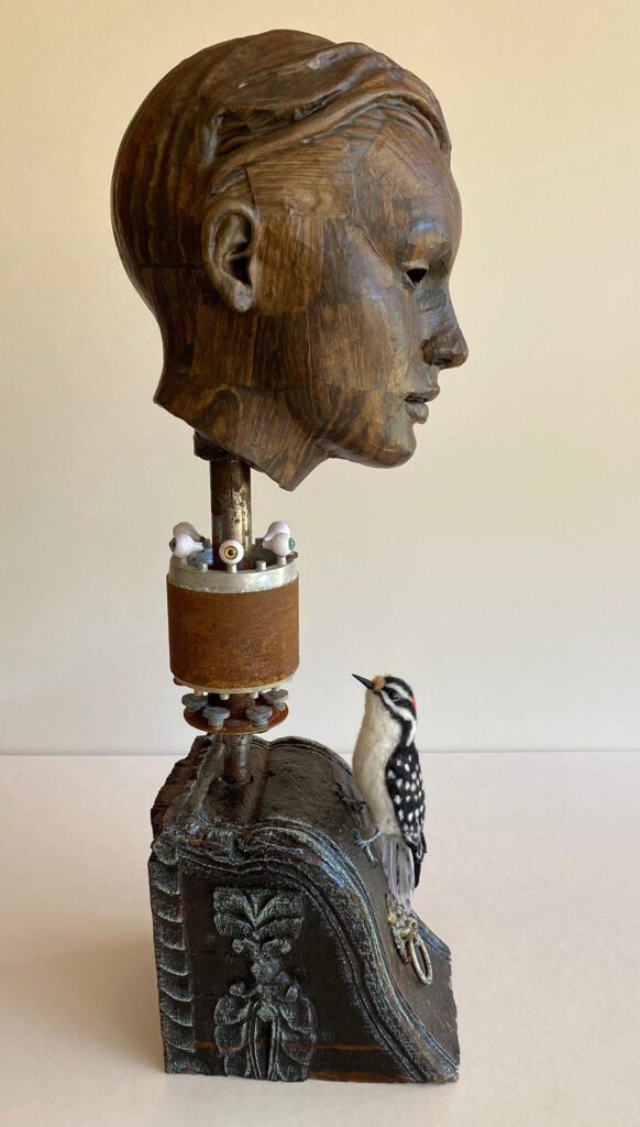 Wood Head — mixed media