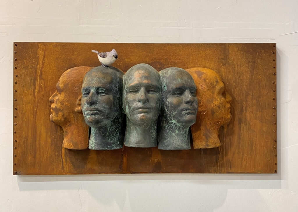 Bird Watcher — mixed media