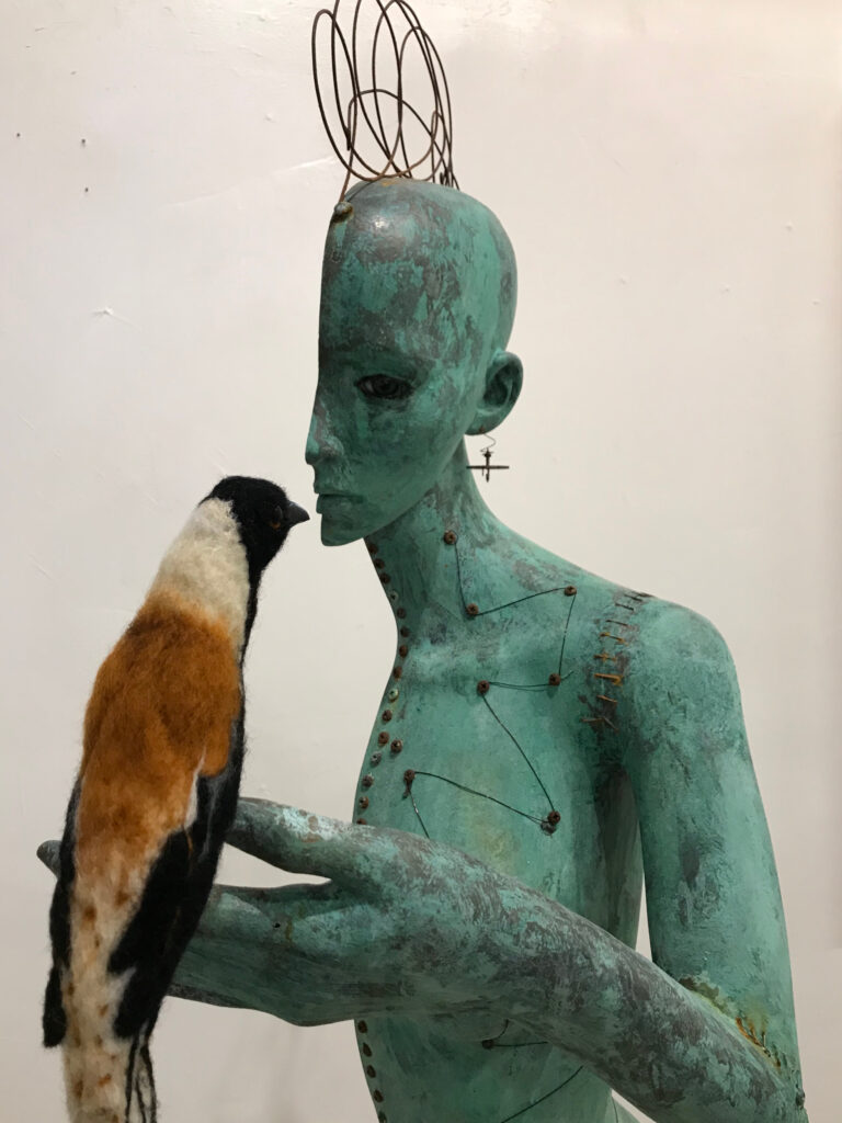 Bird in Hand 1 — mixed media