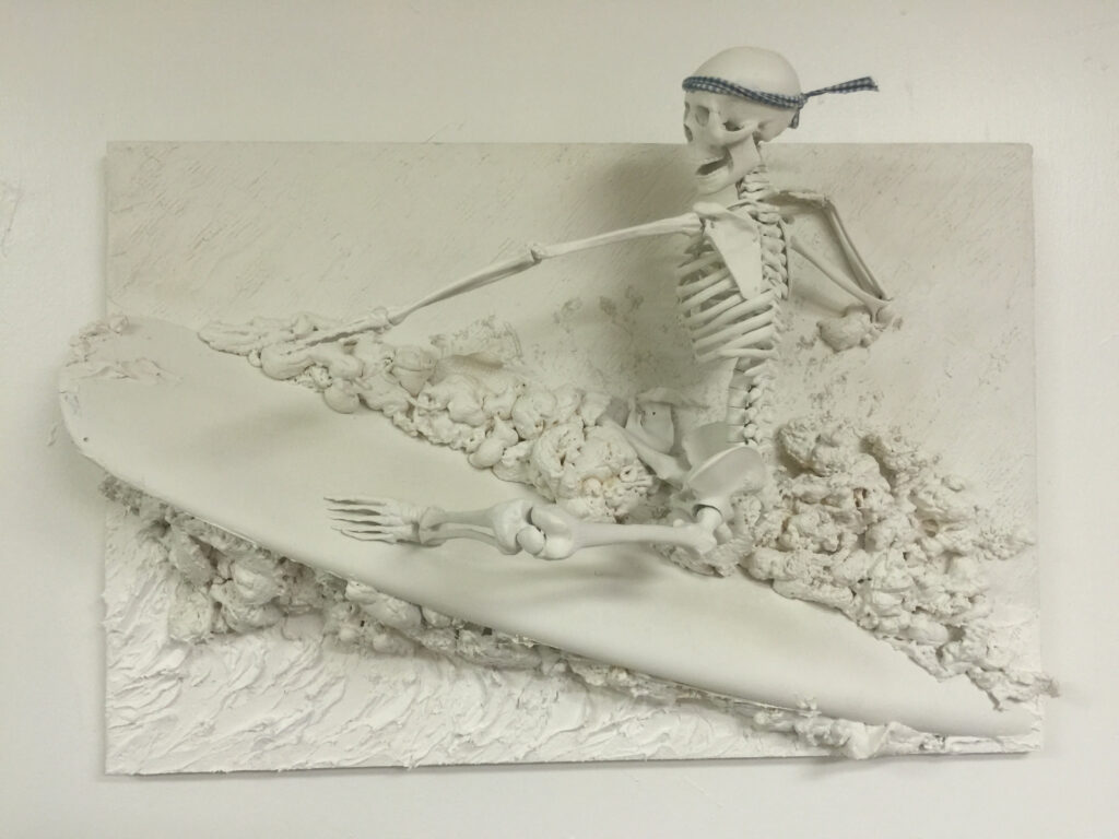 Mini Cavefish Surfer — mixed media