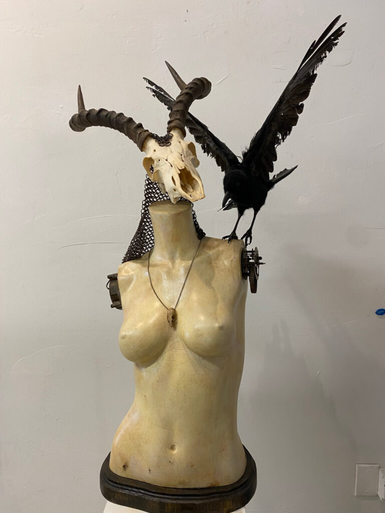 Ode to Georgia O’Keefe — mixed media