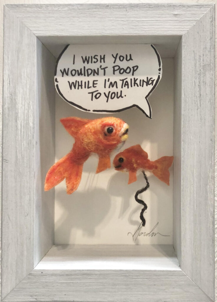 I wish Fish — needlefelted wool