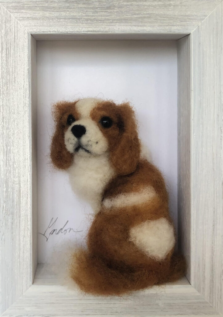 Sunny the King Charles Spaniel — needlefelted wool