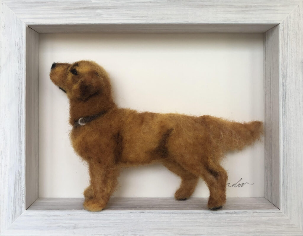 Mookie the Golden Retriever — needlefelted wool