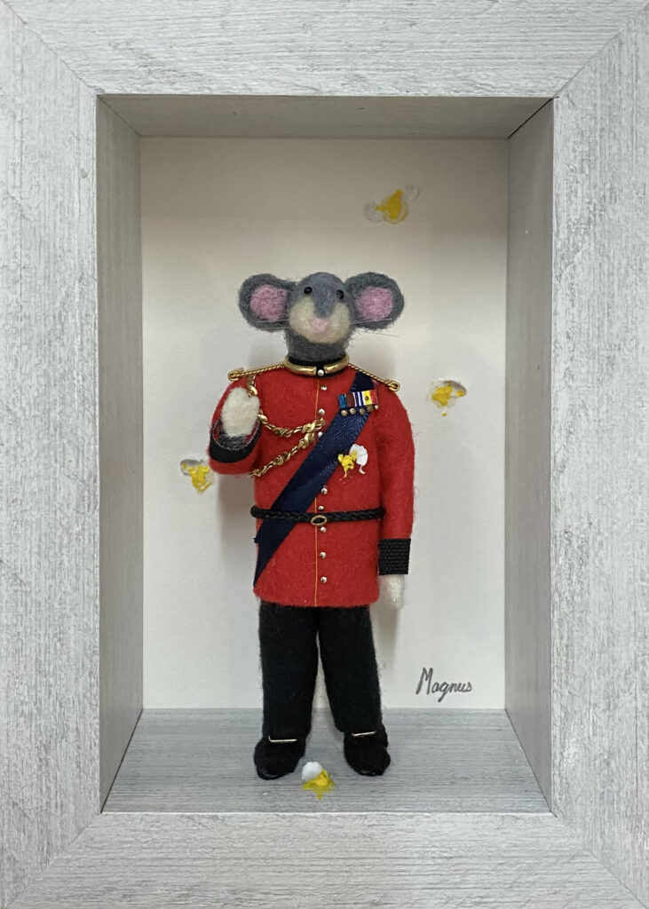 King Chuck da Turd — needlefelted wool