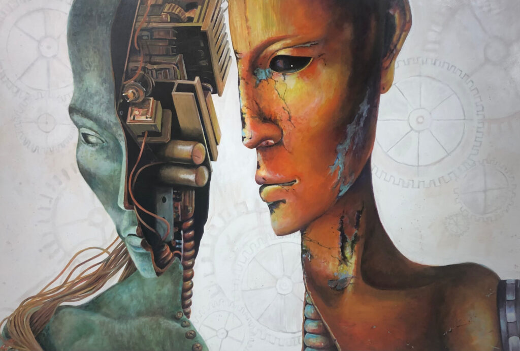 Sisters — mixed media