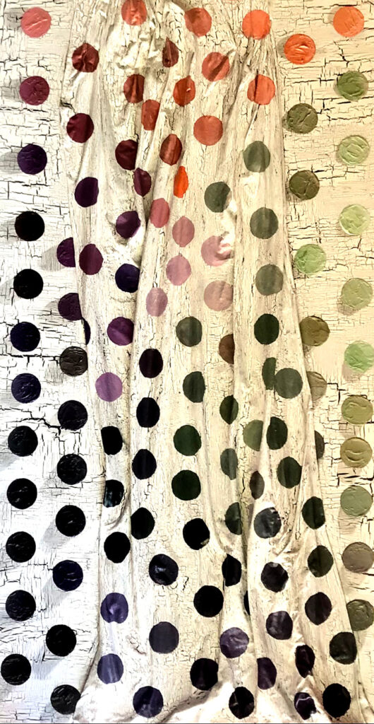 Veiled Dots — acrylic on canvas