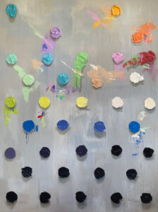 Thirty-six Daubs — acrylic on panel