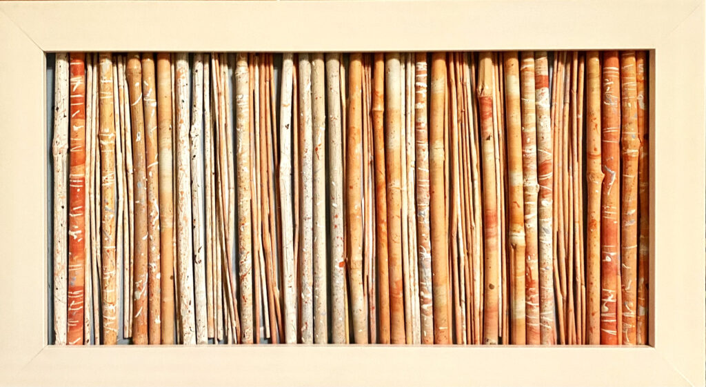 Orange 10″ x 20″ — hand-painted bamboo