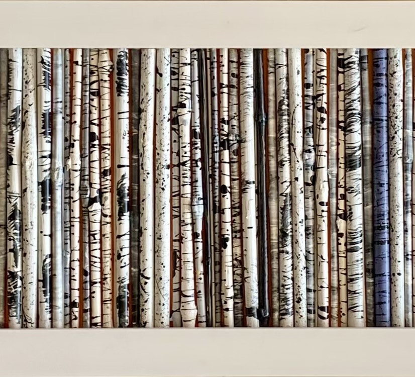 Birch 2 10″ x 60″ — hand-painted bamboo