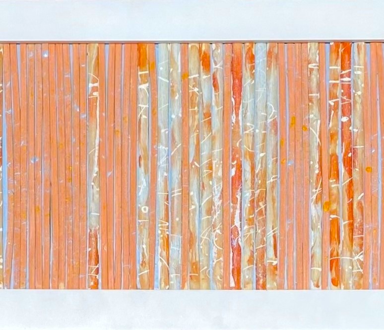 Creamsicle 10″ x 60″ — hand-painted bamboo