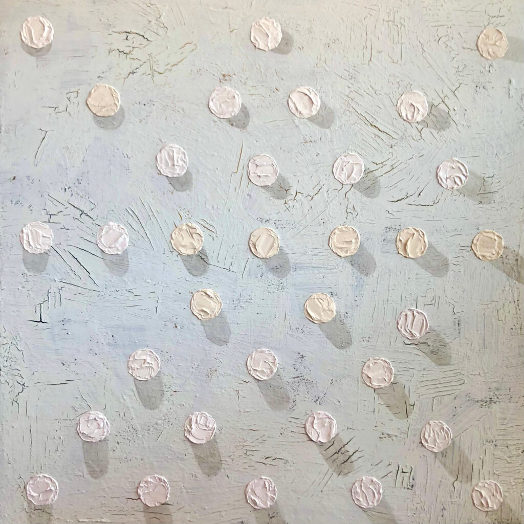 White Pearls — acrylic on canvas