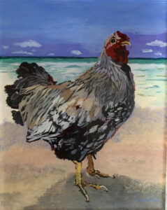 Chicken of the Sea — acrylic on Lexan plexiglass