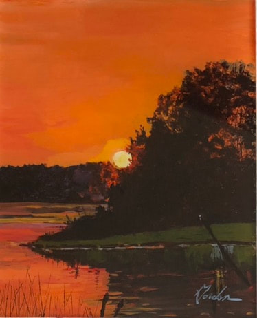 Sun Kissed — acrylic on Lexan plexiglass