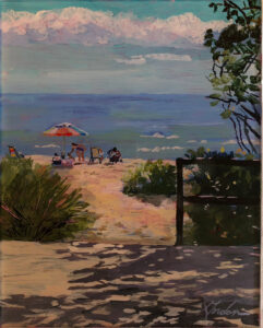 Beach View — acrylic on Lexan plexiglass