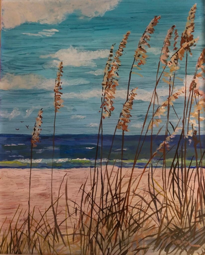 Seagrass — acrylic on Lexan plexiglass