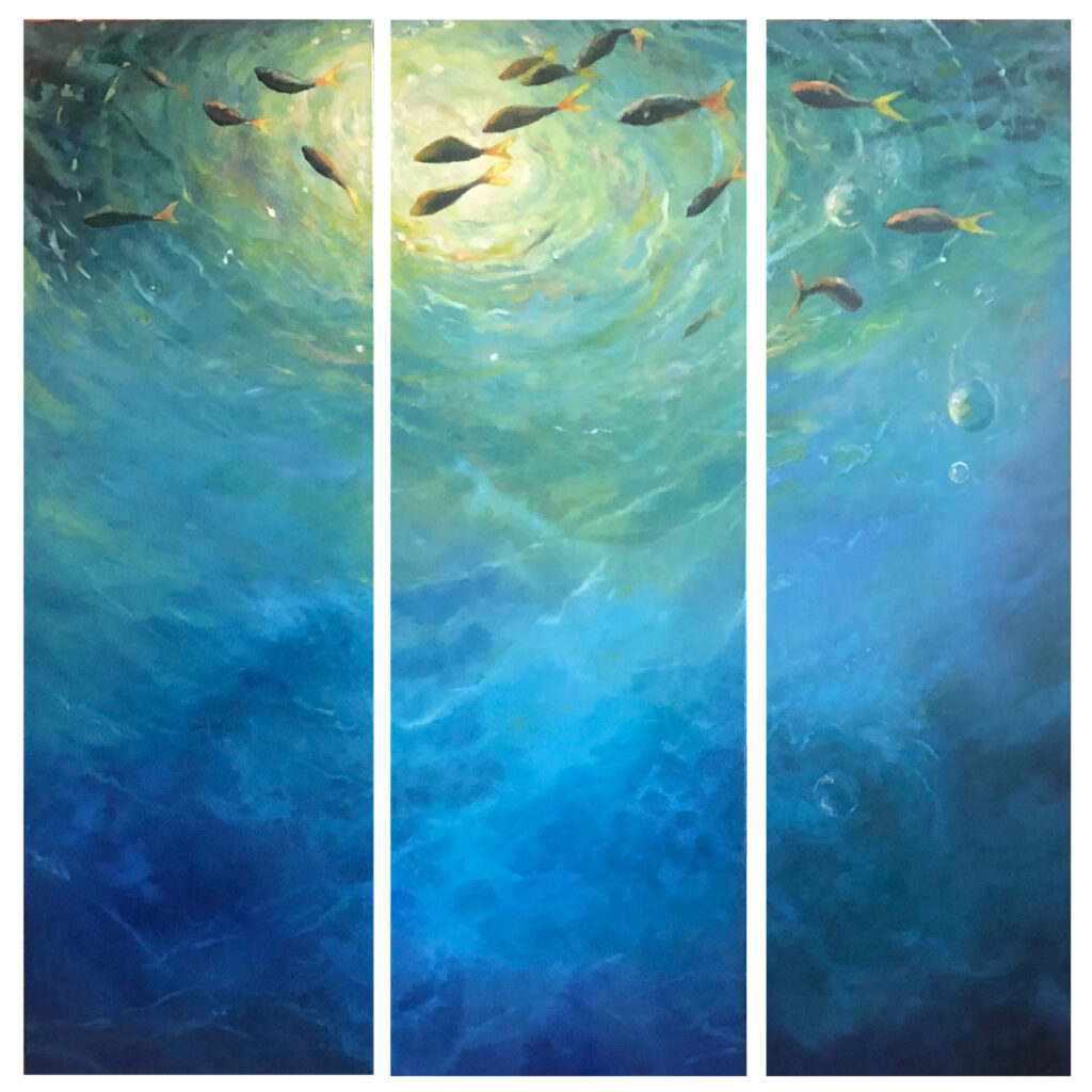 Sea Turtle View — oil on canvas