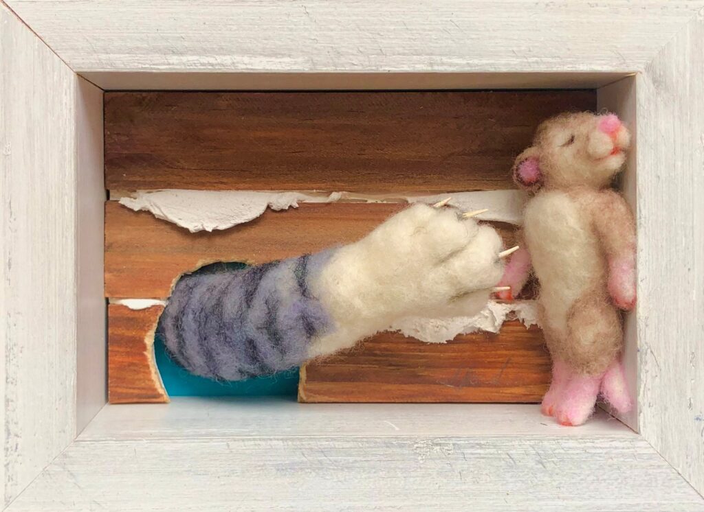 Our Father Who Does Art in Heaven — needlefelted wool