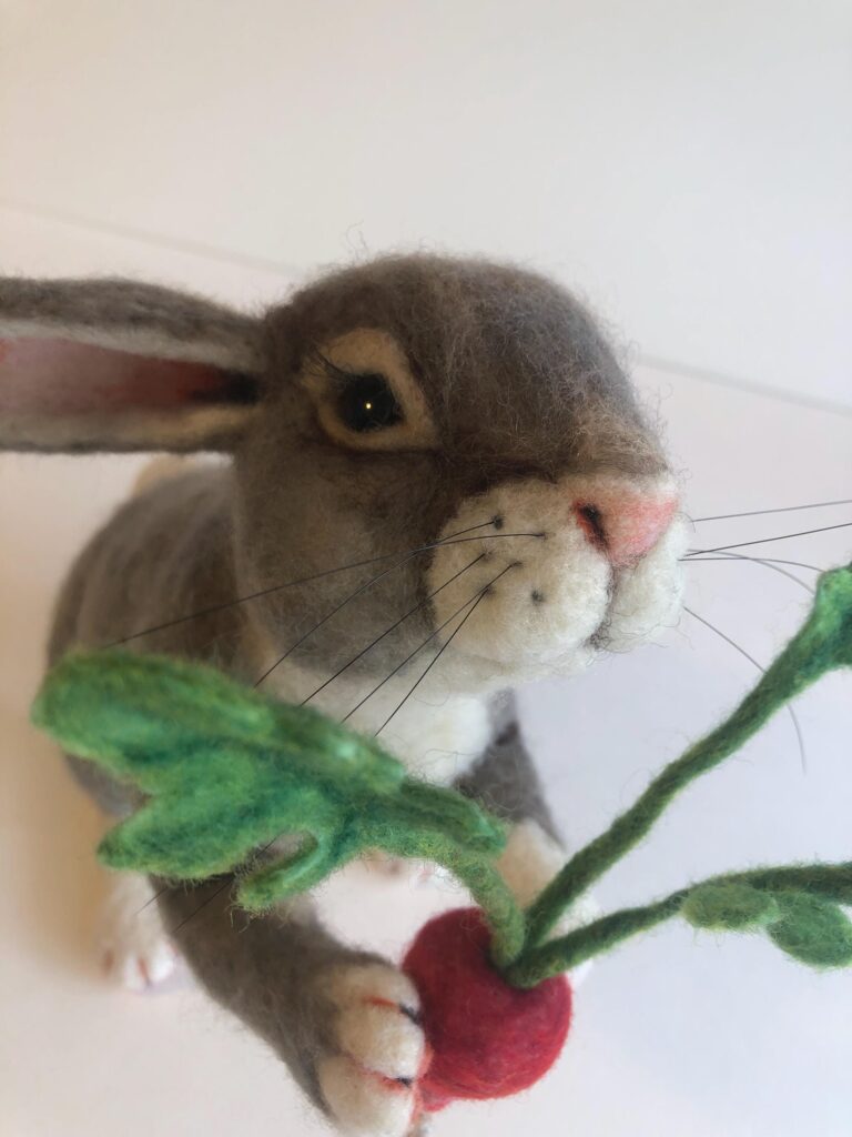 Radish Anyone – Bunny — needlefelted wool
